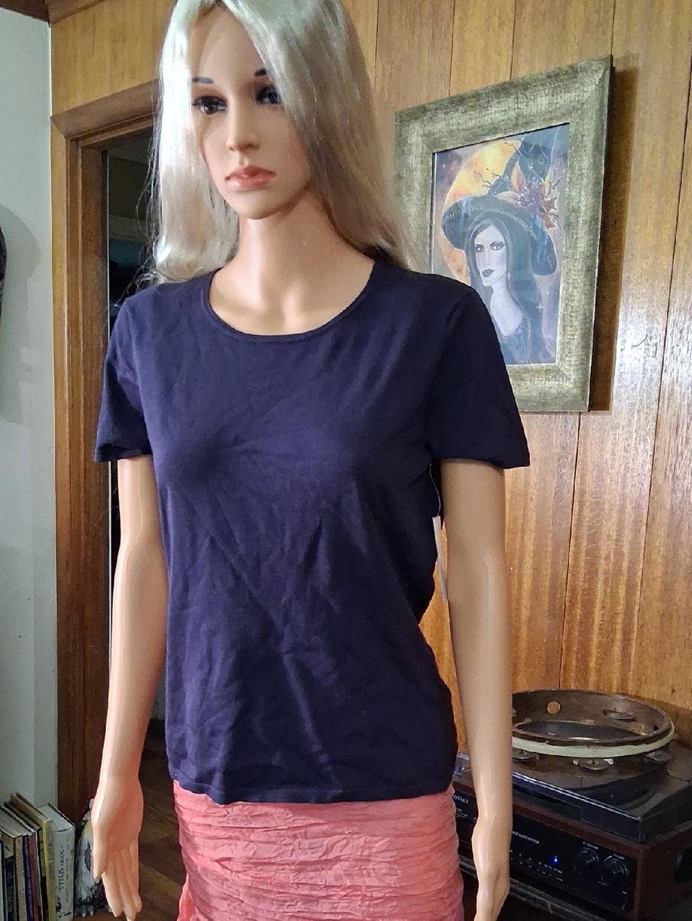 Jones New York Short Sleeve Crew Tee in Deep Navy NEW!